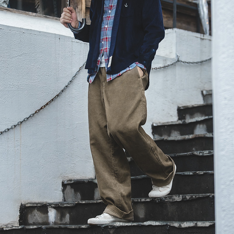 Corduroy Pant Warm - Maden amerykańska moda Vintage spodnie męskie