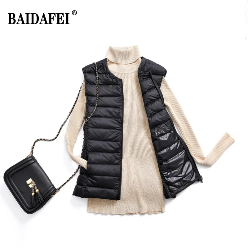 Down Jacket Packable - Ponadgabarytowe 5XL 6XL 7XL kobiece O-Neck