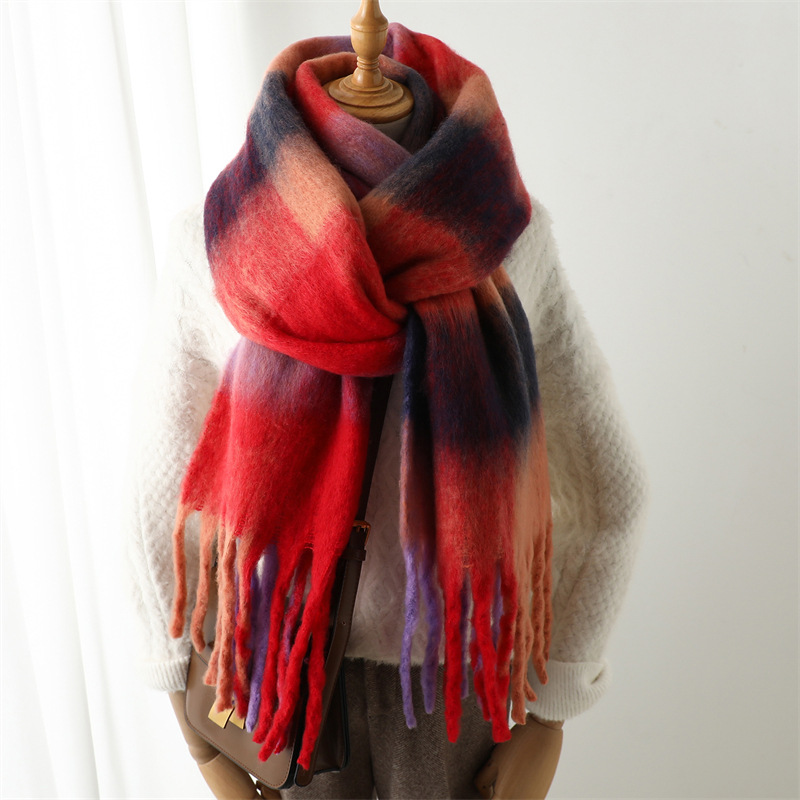 Wool Scarf Men - Nowy jesienno-zimowy szal w kratkę dla