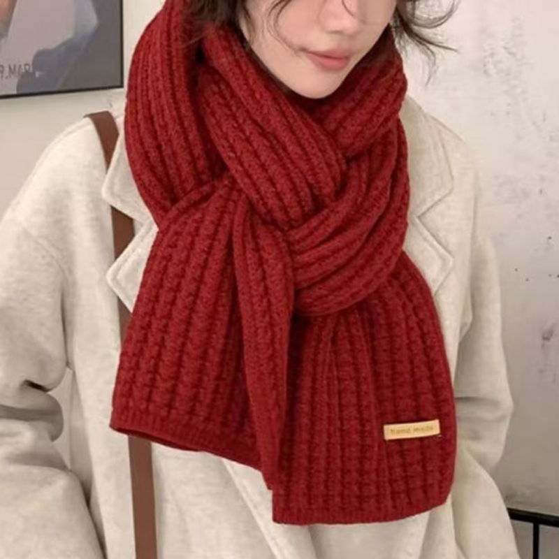 Gruby szal z dzianiny kabelowe – Wool Scarf Men recenzja i cena