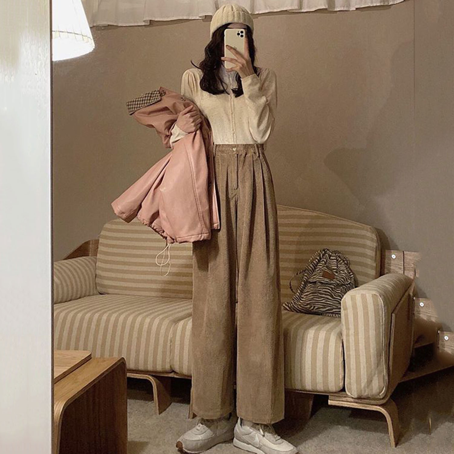 Szerokie nogawki Spodnie sztru – Corduroy Pant Warm recenzja i cena
