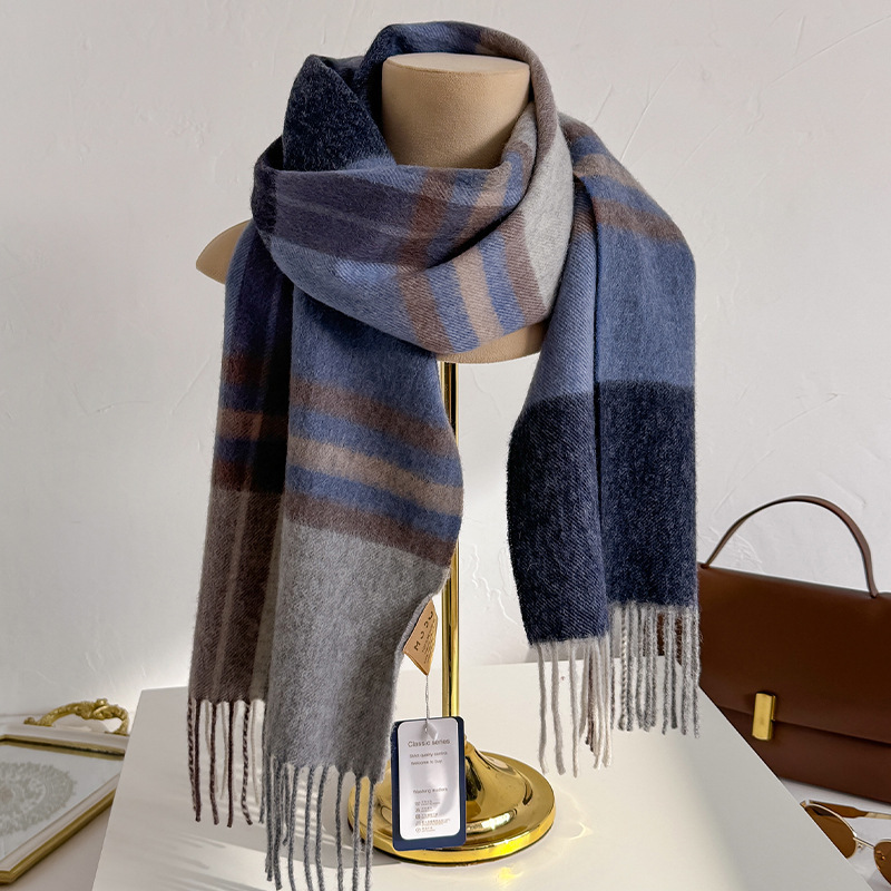Szalik w kratkę ze 100% wełny  – Wool Scarf Men recenzja i cena